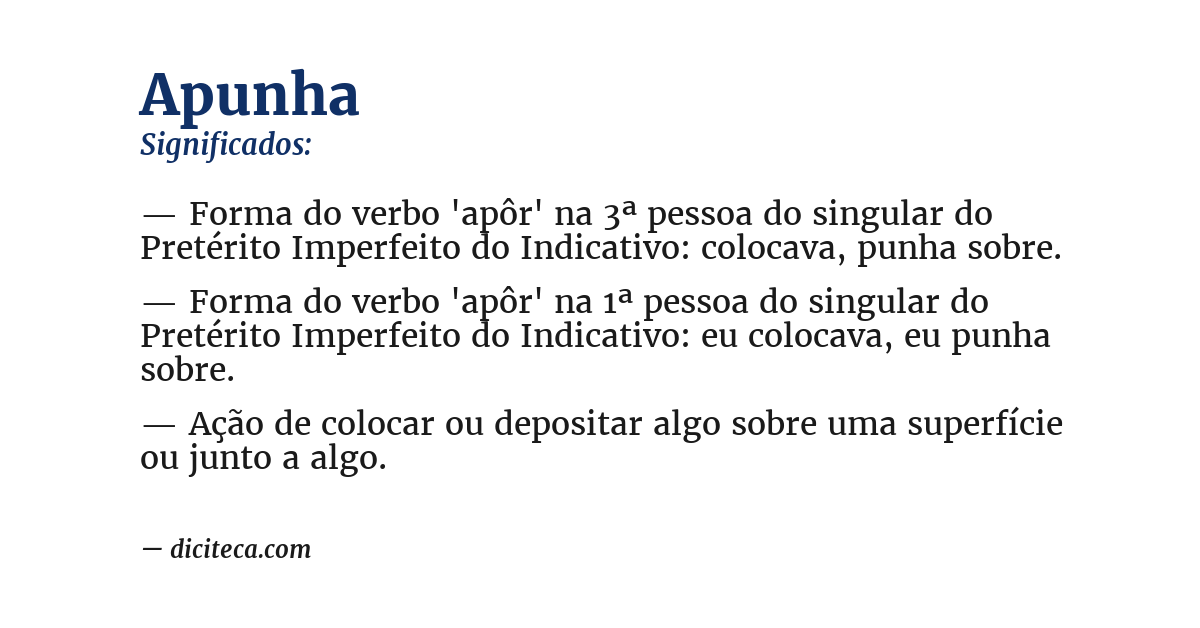 Significado de apunha