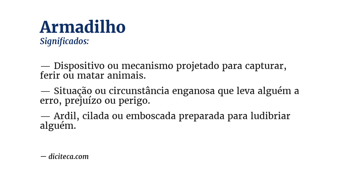 Significado de armadilho