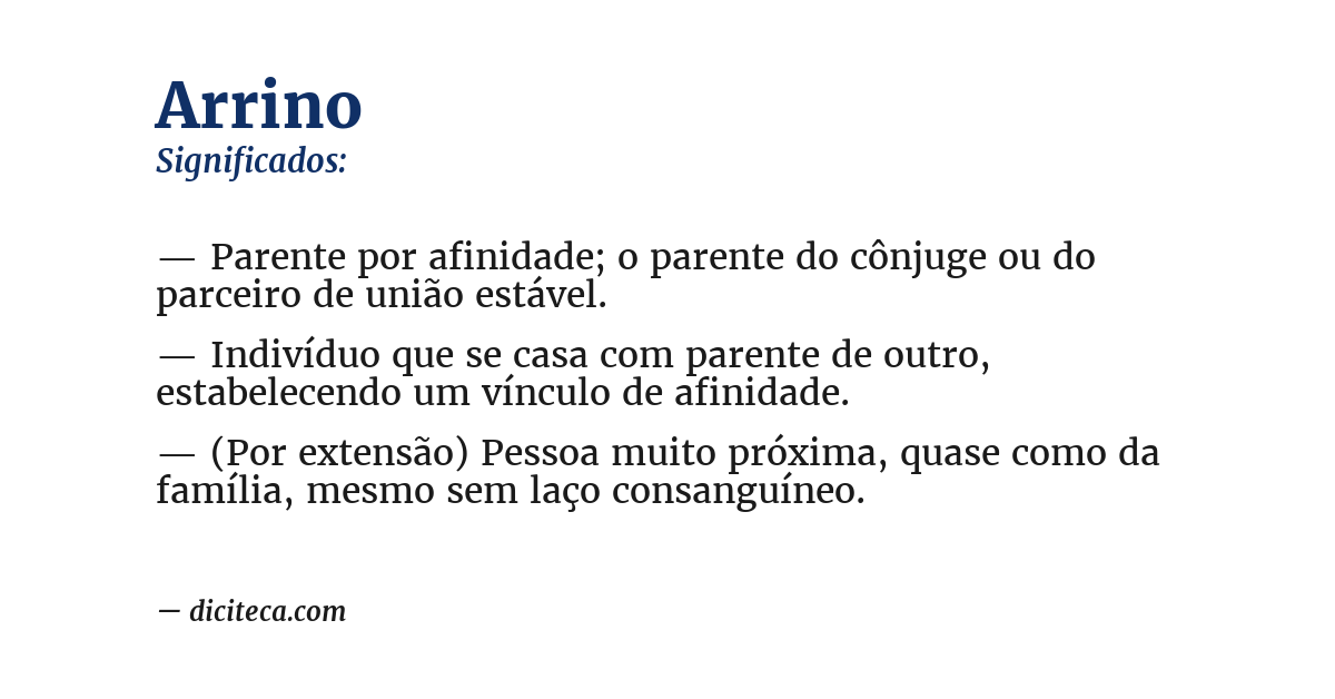 Significado de arrino