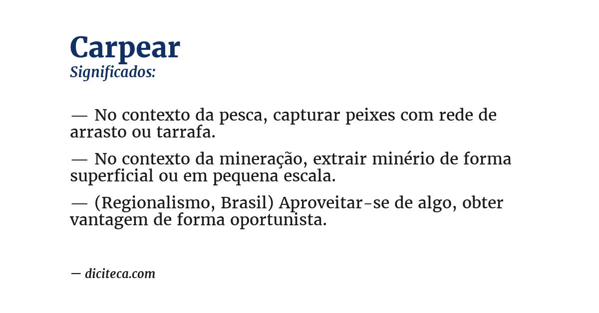 Significado de carpear