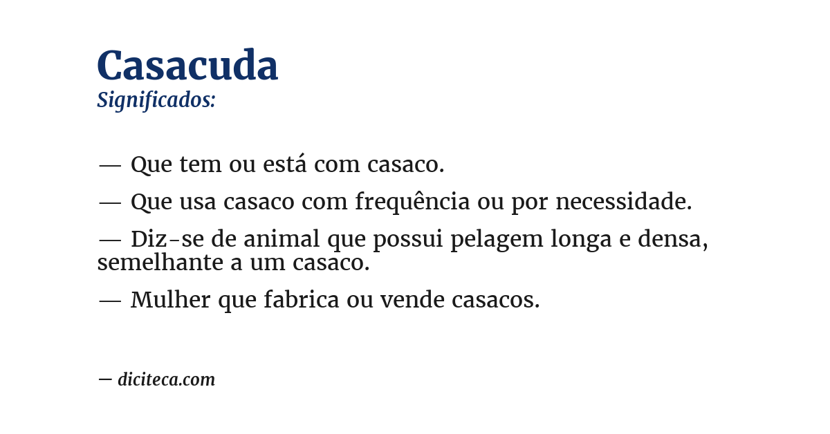 Significado de casacuda