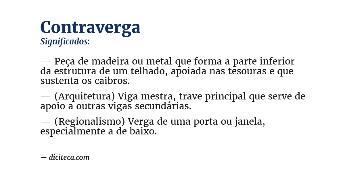 Significado de contraverga