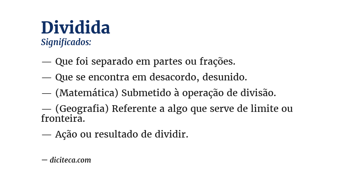 Significado de dividida