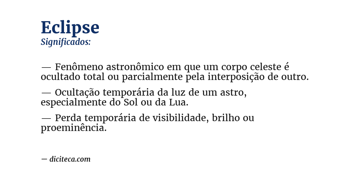 Significado de eclipse