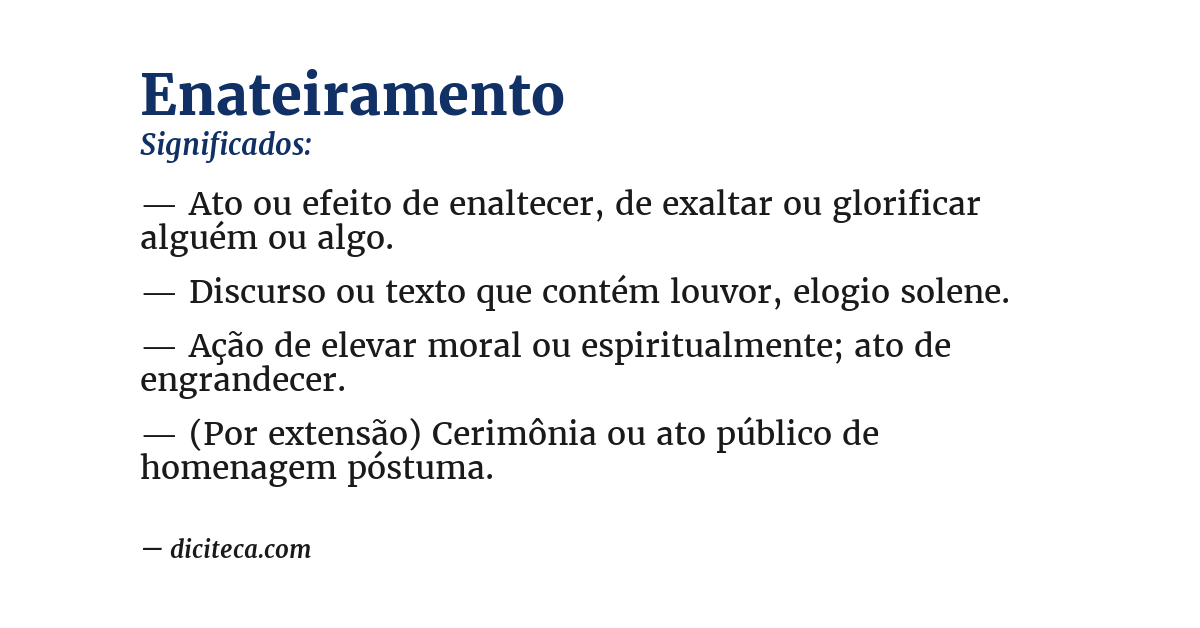 Significado de enateiramento
