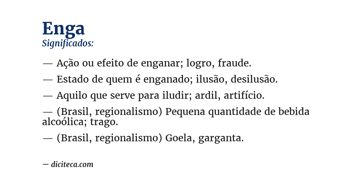 Significado de enga