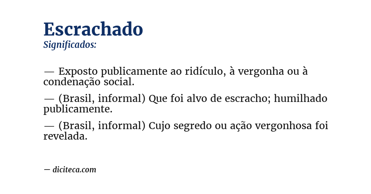 Significado de escrachado