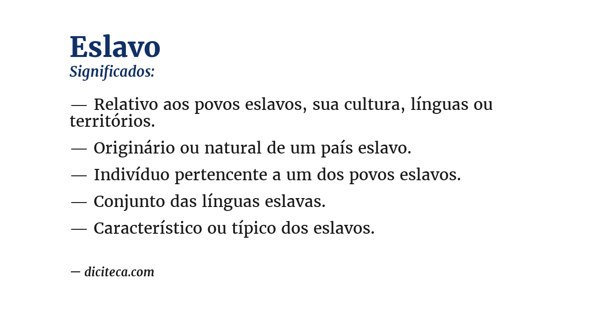 Significado de eslavo