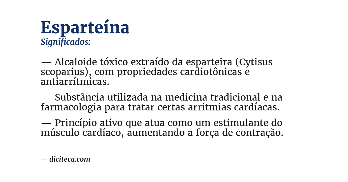 Significado de esparteína