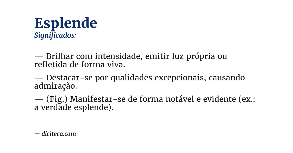 Significado de esplende