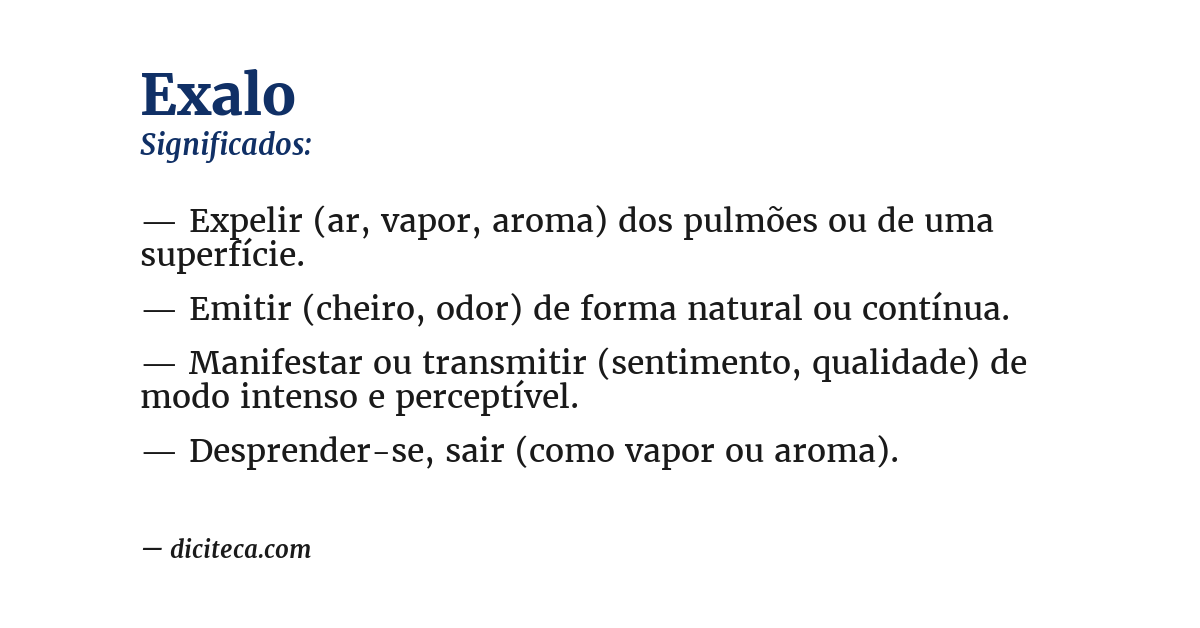Significado de exalo