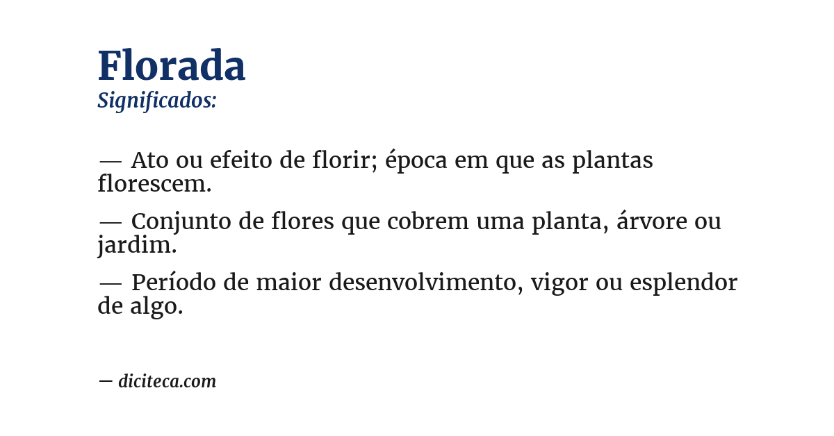 Significado de florada
