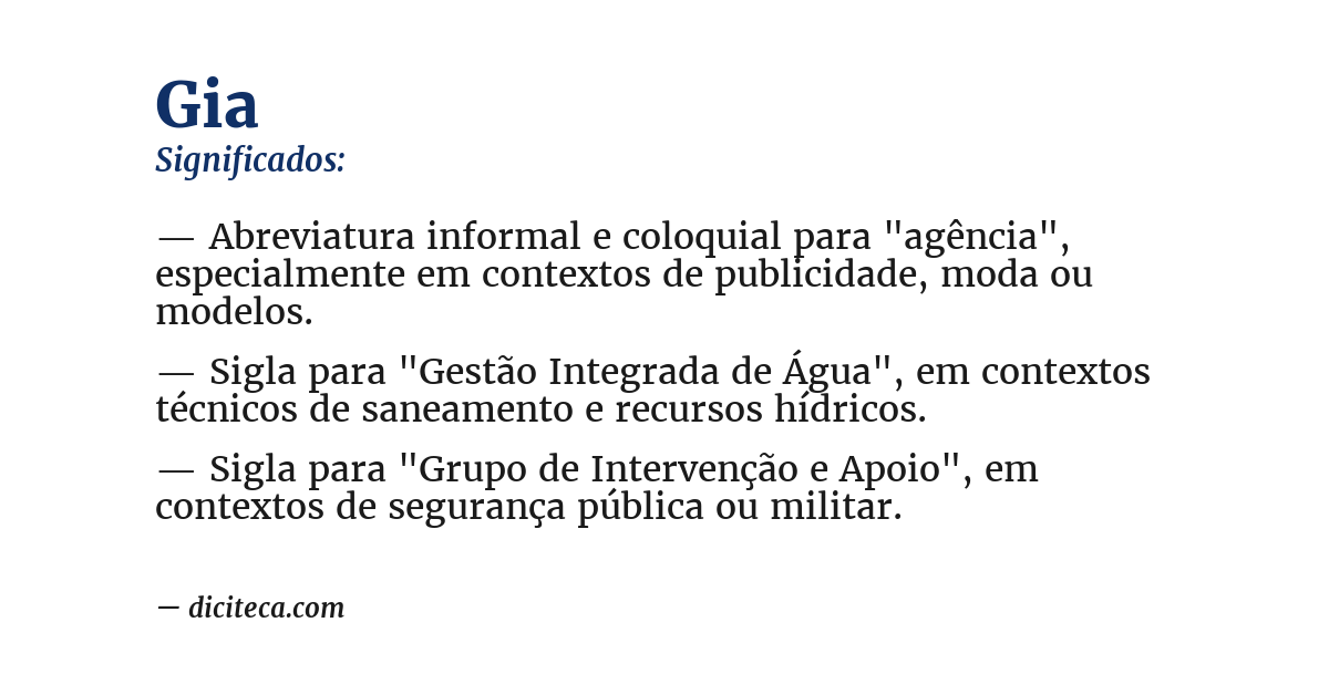 Significado de gia