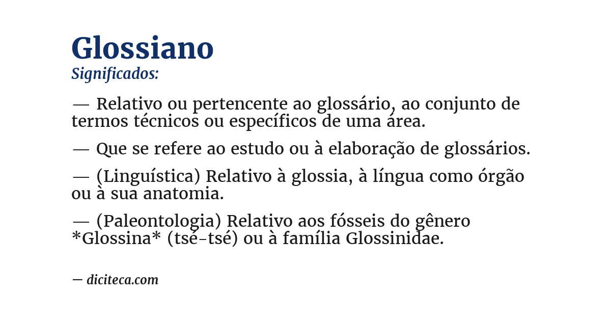 Significado de glossiano