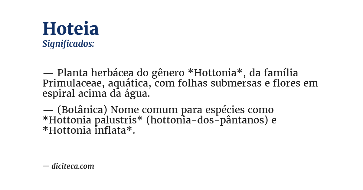 Significado de hoteia