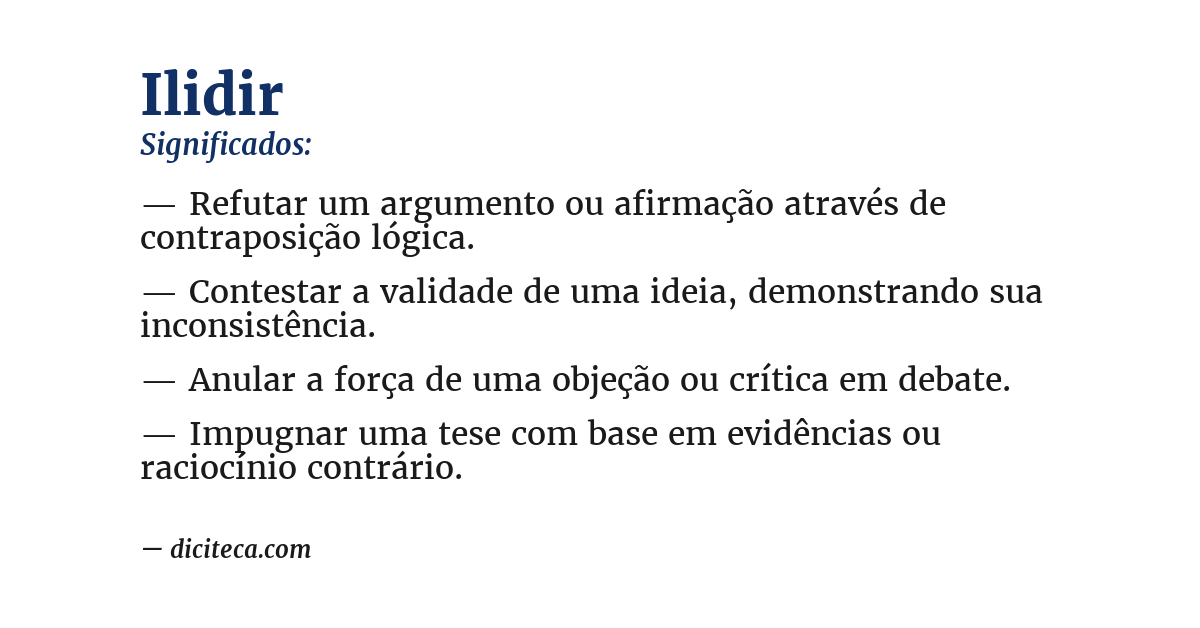 Significado de ilidir