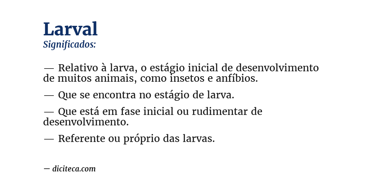 Significado de larval