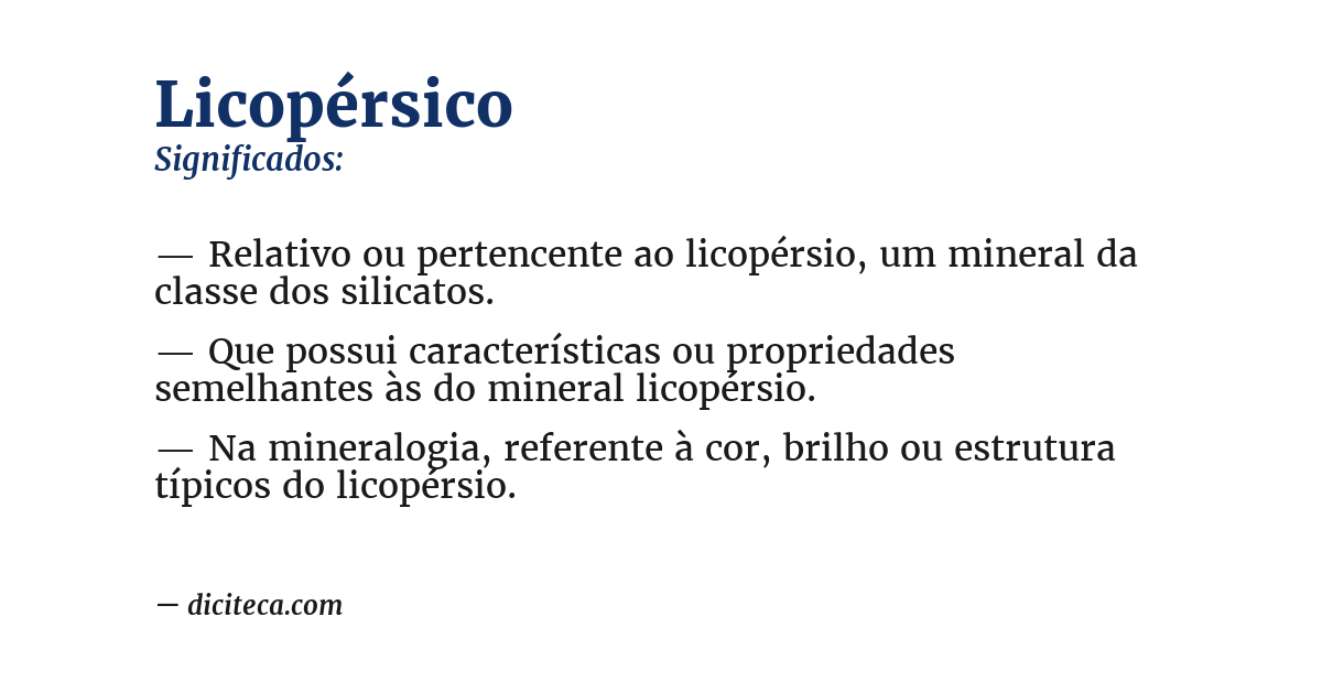Significado de licopérsico