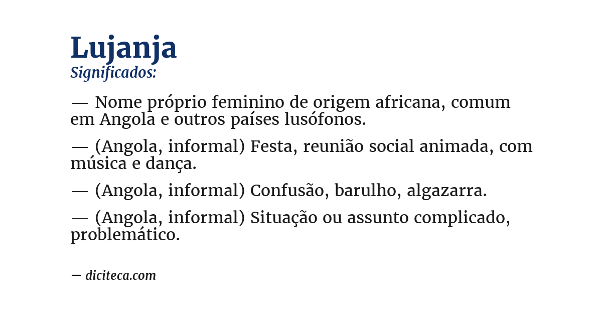 Significado de lujanja
