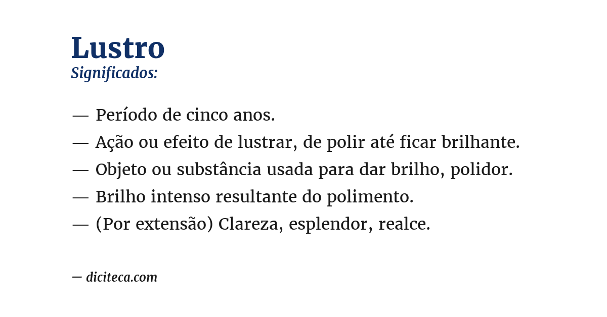Significado de lustro