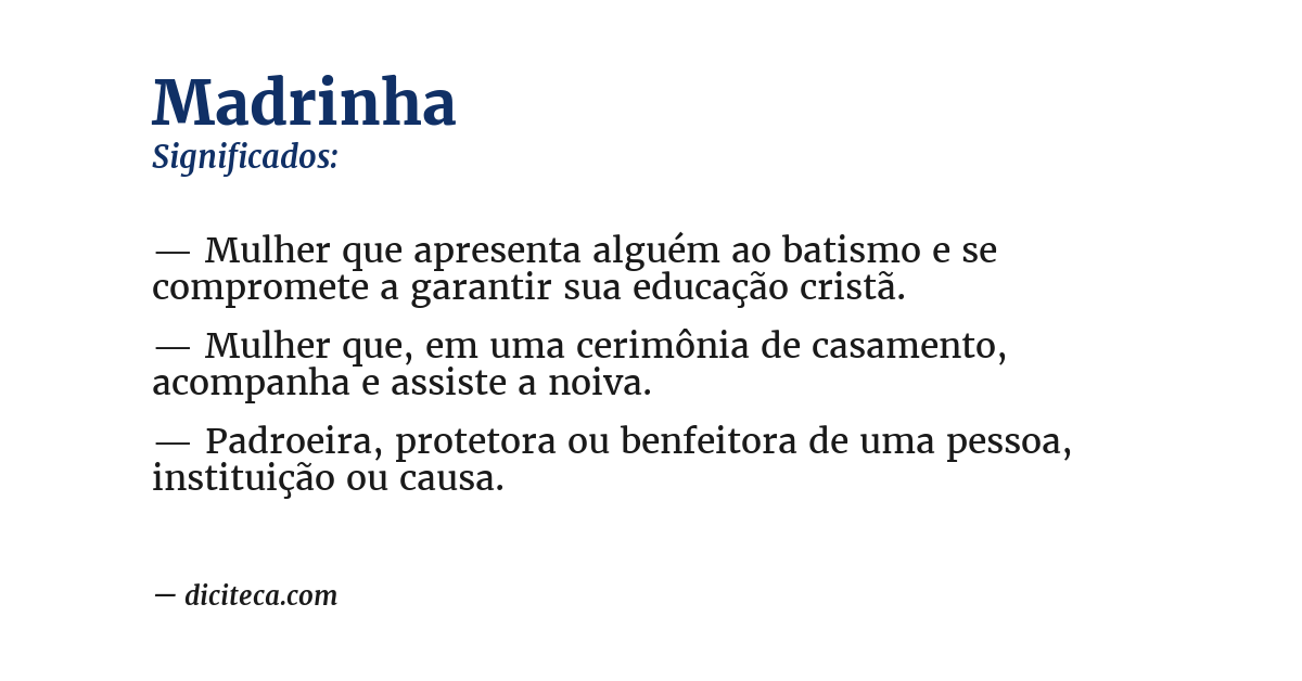 Significado de madrinha