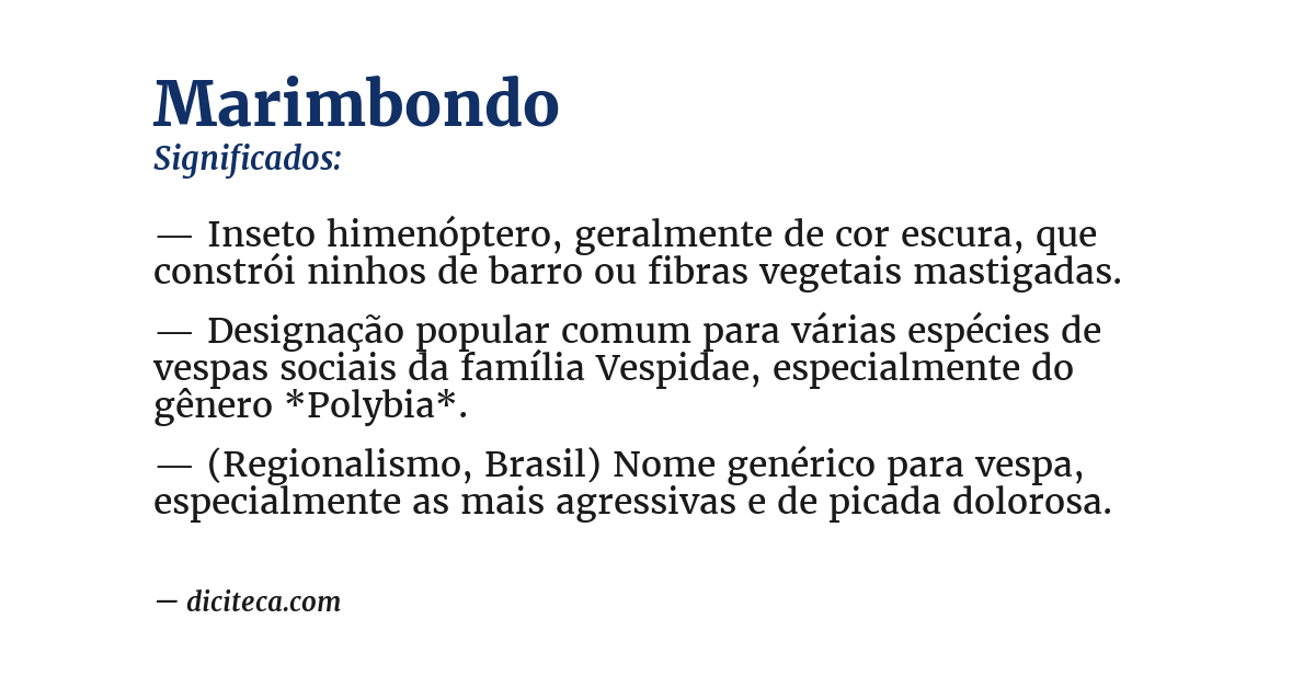 Significado de marimbondo