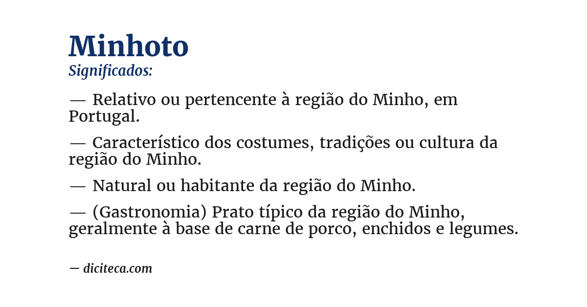 Significado de minhoto