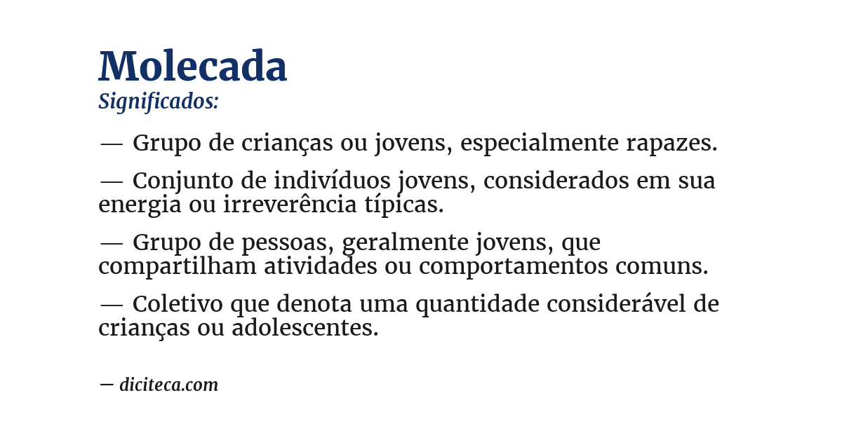 Significado de molecada