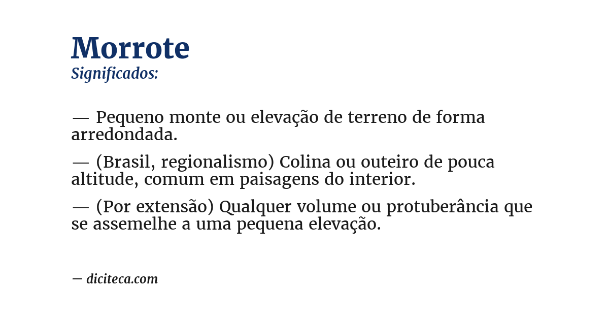 Significado de morrote