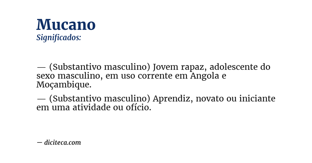 Significado de mucano