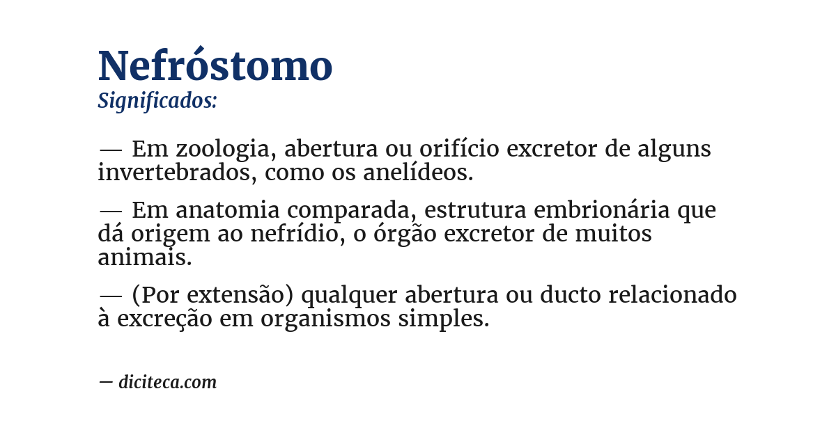 Significado de nefróstomo