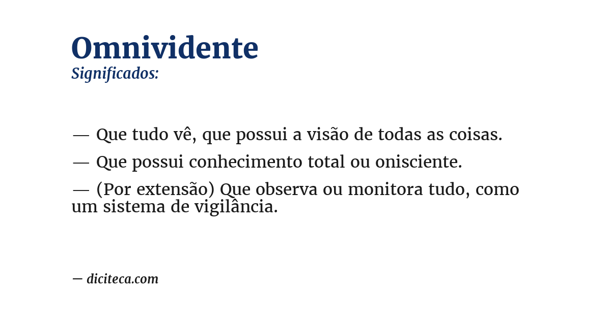 Significado de omnividente