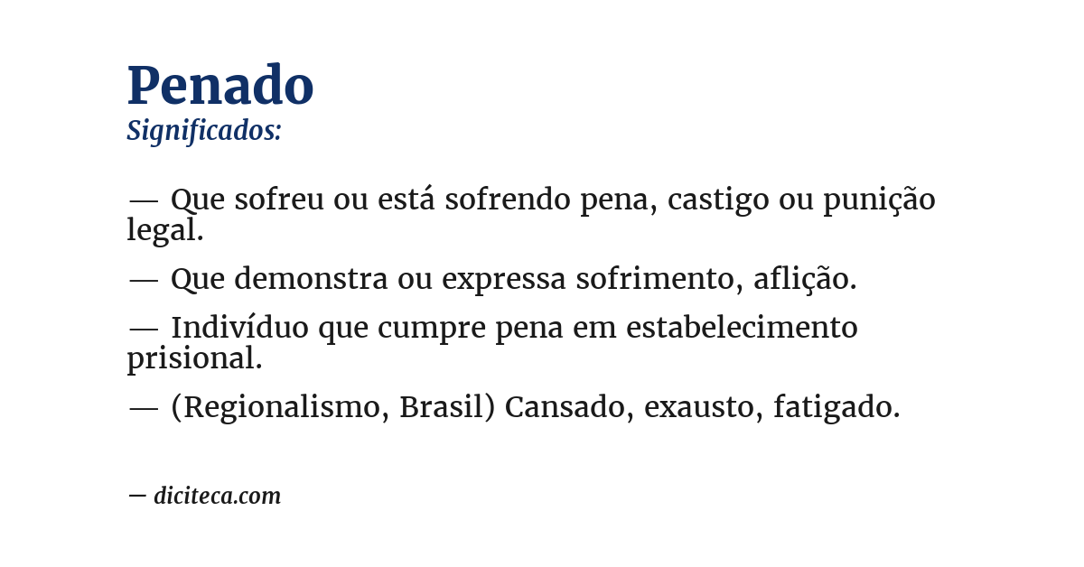 Significado de penado