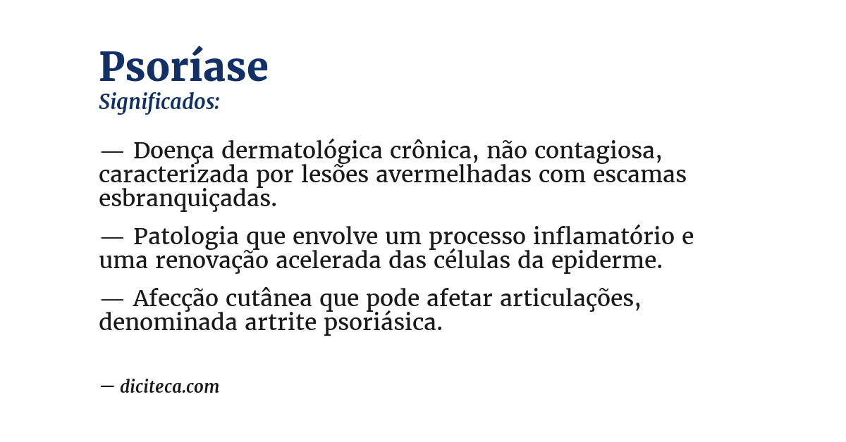 Significado de psoríase