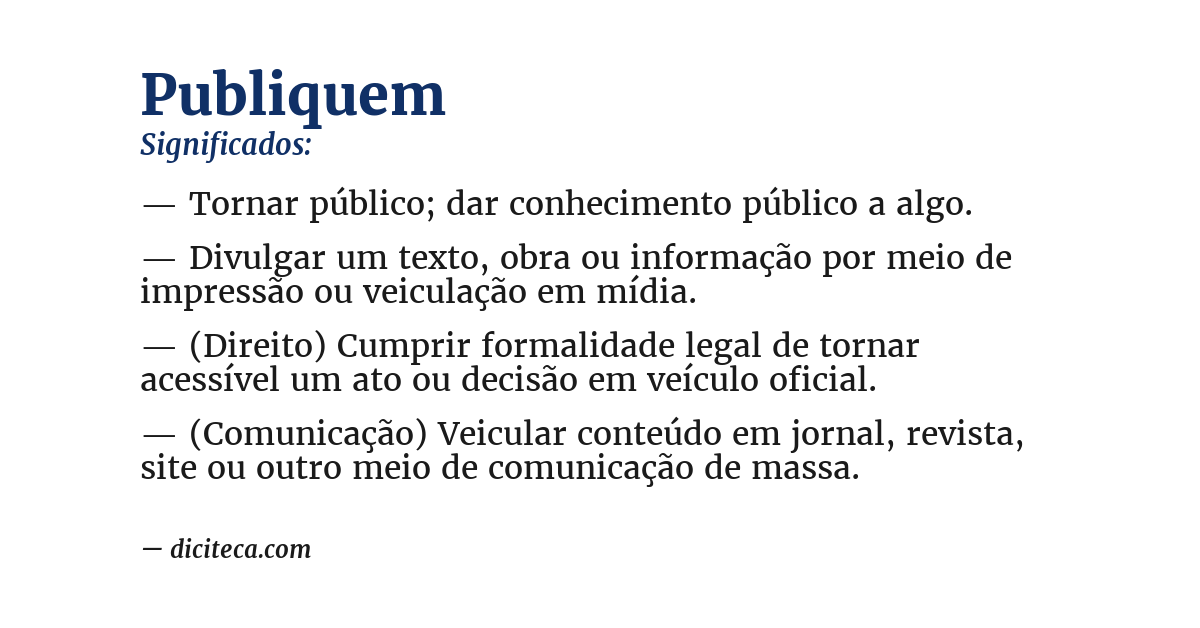 Significado de publiquem
