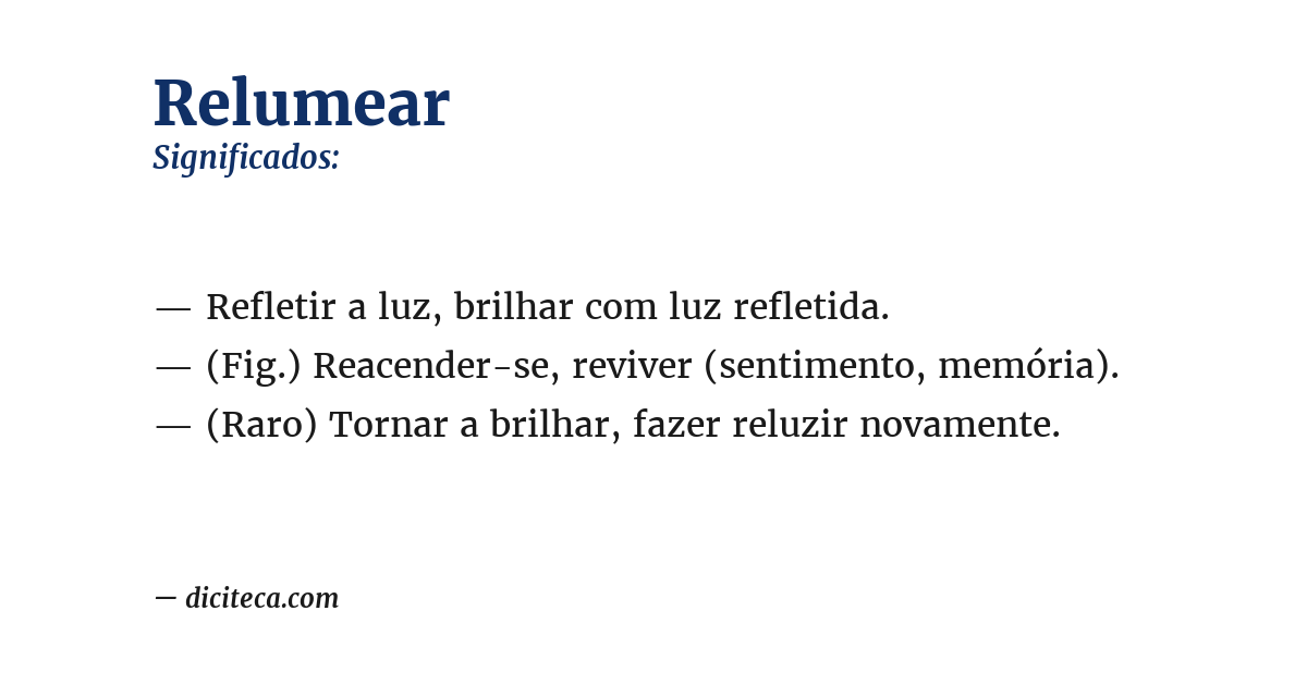 Significado de relumear