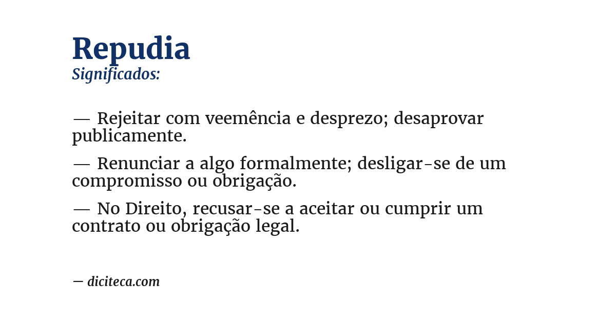 Significado de repudia