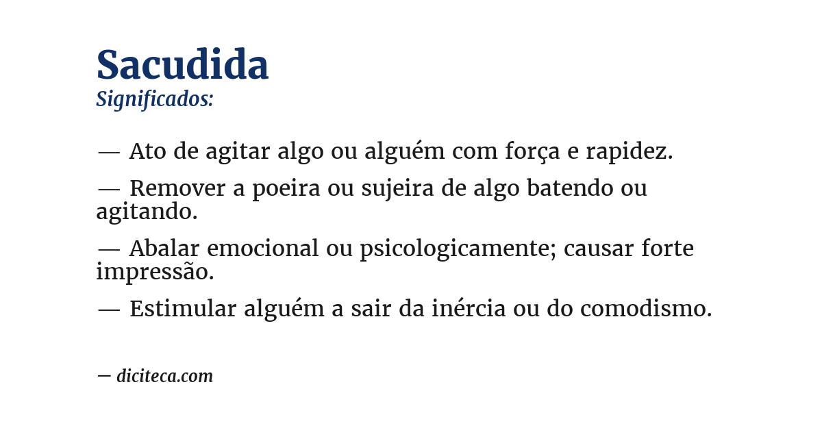 Significado de sacudida