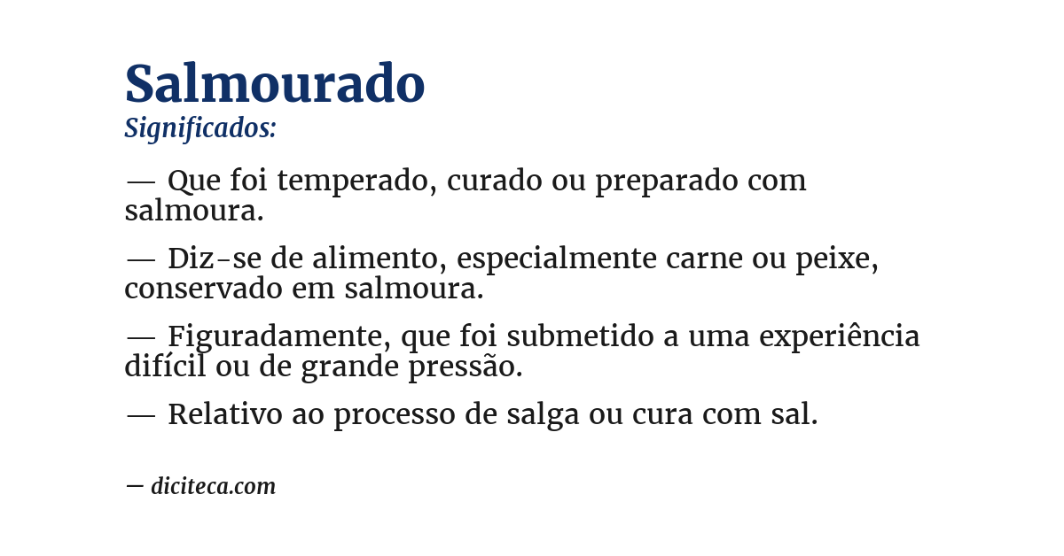 Significado de salmourado