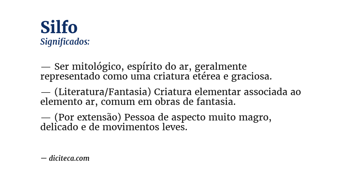 Significado de silfo