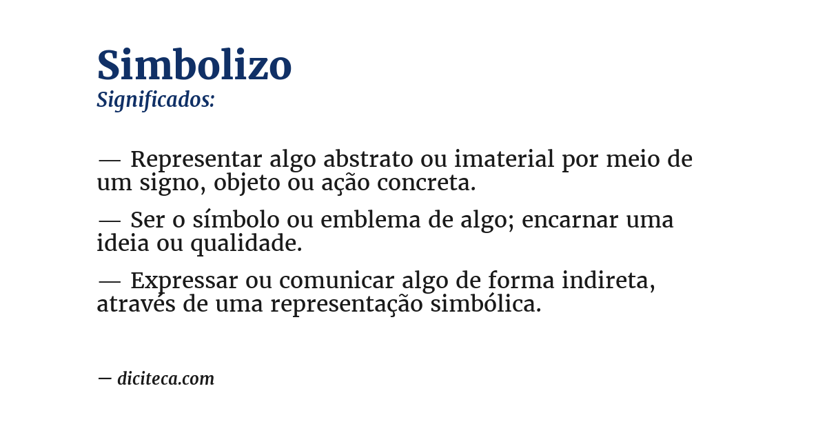 Significado de simbolizo