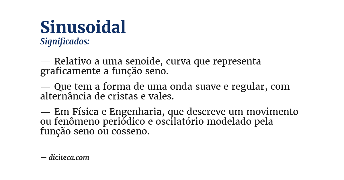 Significado de sinusoidal