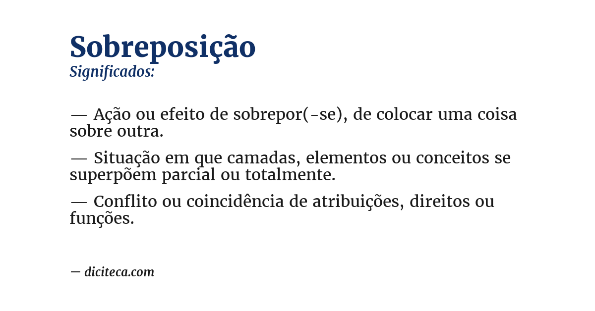 Significado de sobreposição