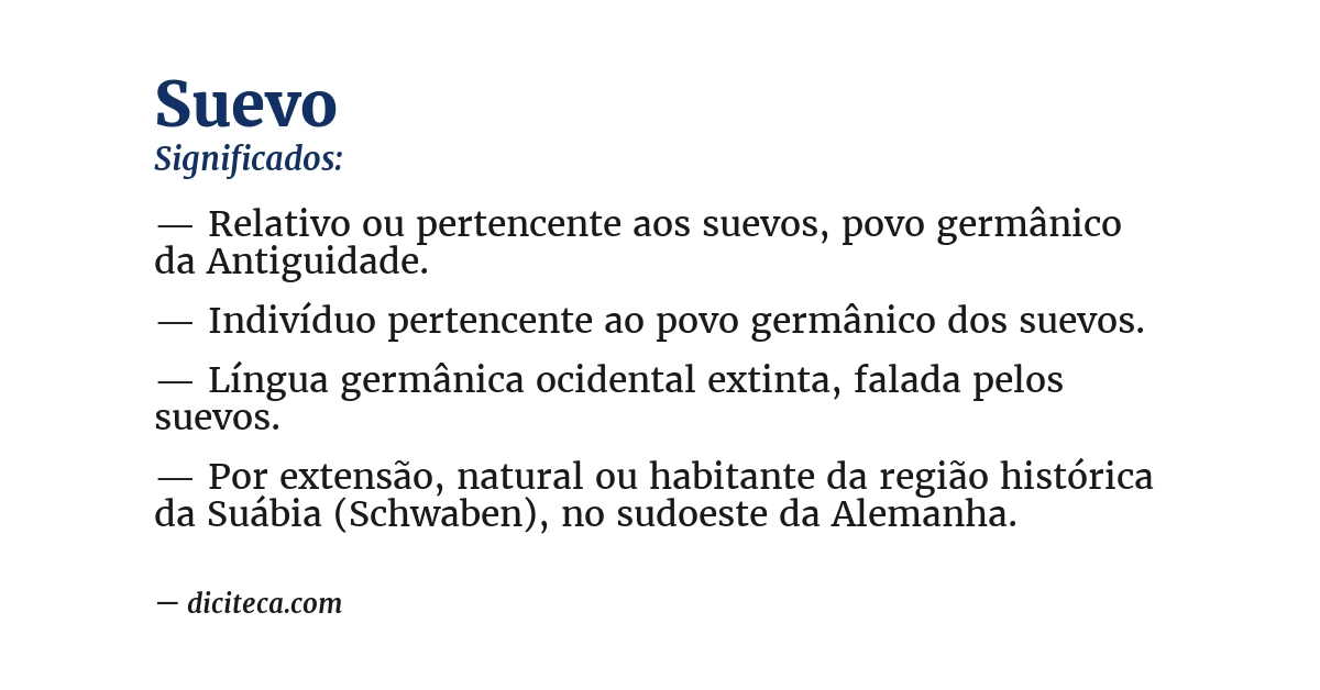 Significado de suevo