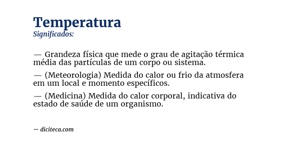 Significado de temperatura