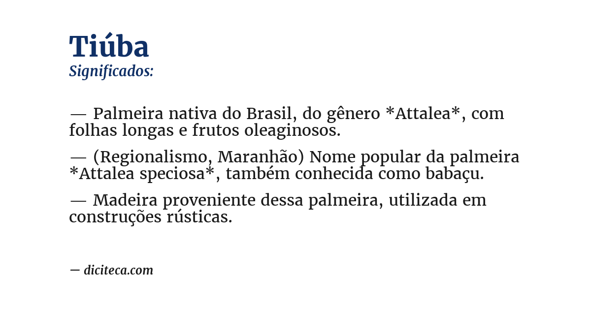 Significado de tiúba