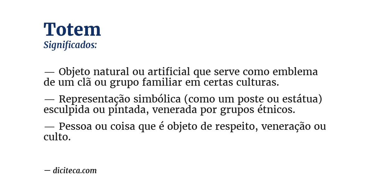 Significado de totem