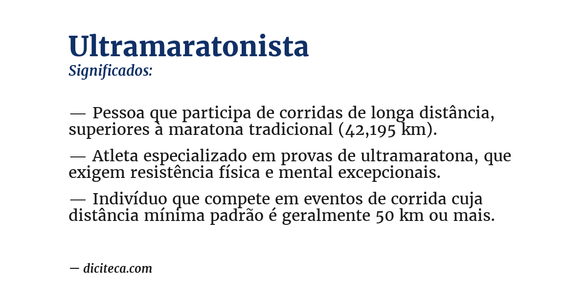Significado de ultramaratonista