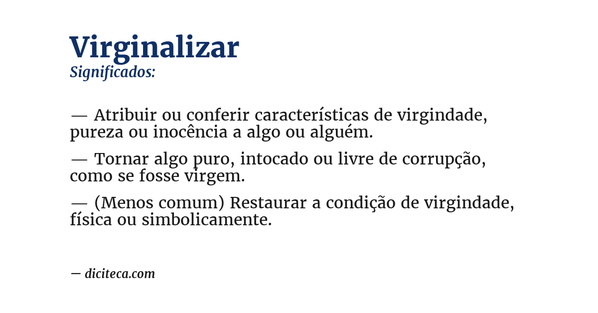 Significado de virginalizar
