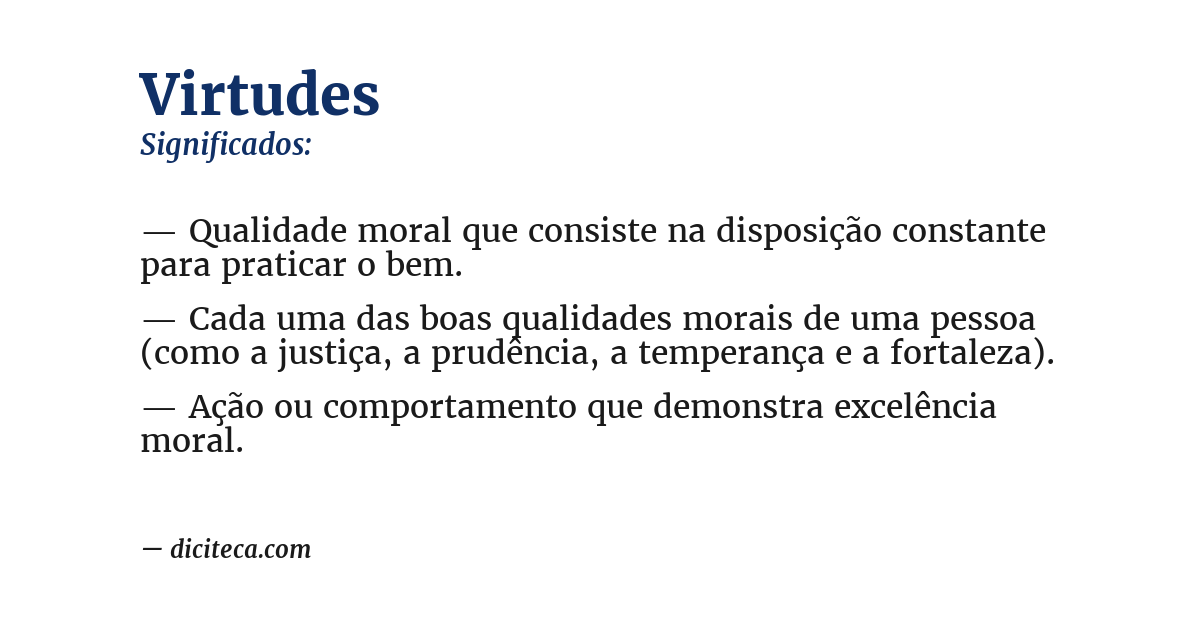 Significado de virtudes